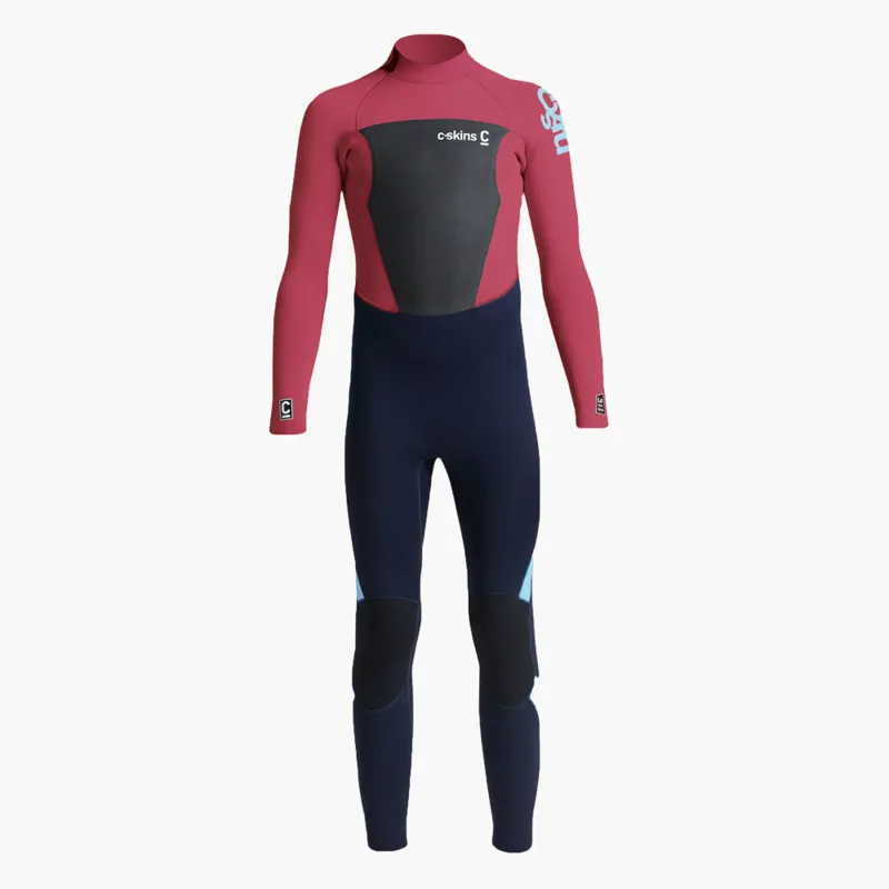 C-Skins Junior Legend 4/3 Back Zip Wetsuit Slate/Coral